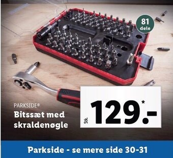 Lidl Parkside bitssæt med skraldenøgle tilbud