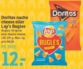 SPAR Doritos Nacho Cheese Eller Lay's Bugles tilbud