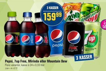 Otto Duborg Pepsi, 7up Free, Mirinda Eller Mountain Dew tilbud