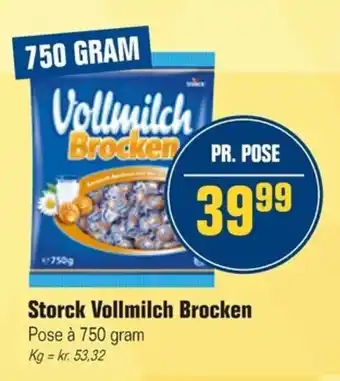 Otto Duborg Storck Vollmilch Brocken tilbud