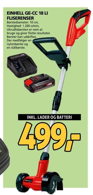 XL-BYG Einhell ge-cc 18 li fliserenser tilbud