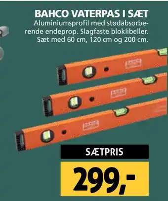 Bahco vaterpas i sæt