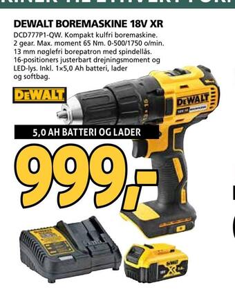 XL-BYG Dewalt boremaskine 18v xr tilbud