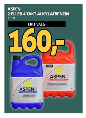 XL-BYG Aspen 2 eller 4 takt alkylatbenzin tilbud
