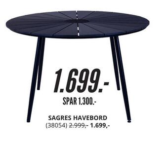 My Home Sagres havebord tilbud