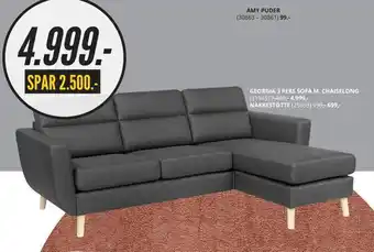 My Home Georgia 3 pers. sofa m. chaiselong tilbud