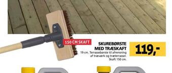 XL-BYG Skurebørste med træskaft tilbud