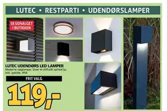 Lutec udendørs led lamper