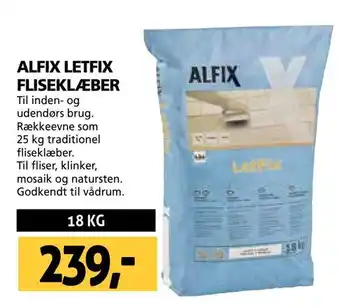 XL-BYG Alfix letfix fliseklæber tilbud
