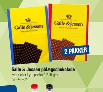 Galle & Jessen Pålægschokolade
