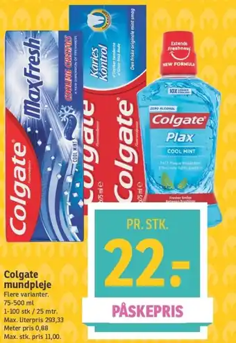 SPAR Colgate Mundpleje 75-500 ml tilbud