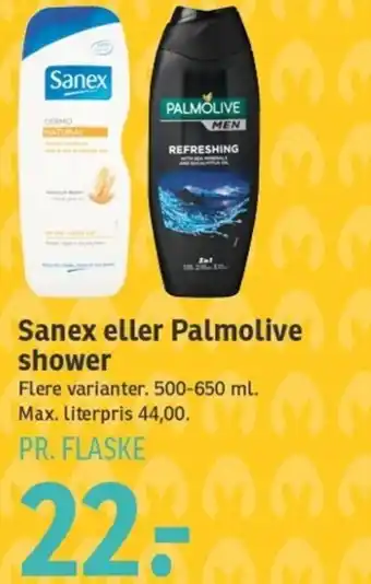 SPAR Sanex Eller Palmolive Shower 500-650ml tilbud