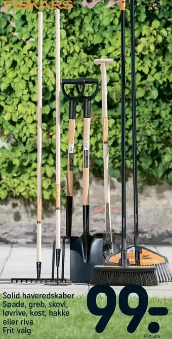 Solid Haveredskaber Spade,Greb,Skovl,Løvrive,Kost,Hakke