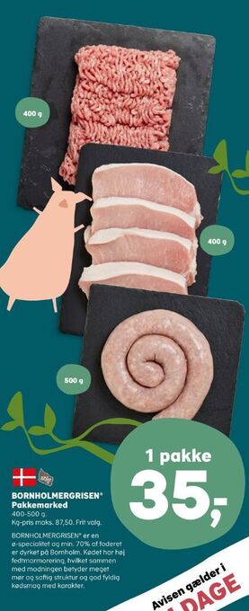 Kvickly Bornholmergrisen hakket grisekød tilbud