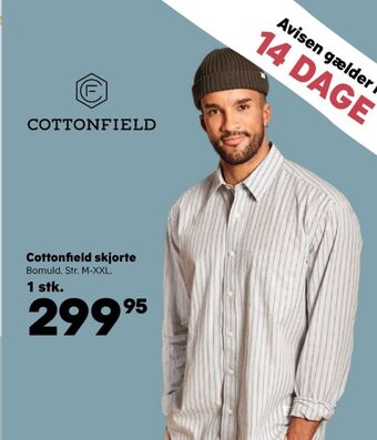 Kvickly Cottonfield skjorte tilbud
