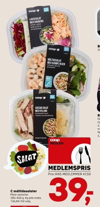 Kvickly Coop måltidssalat tilbud
