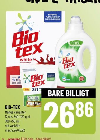 Løvbjerg Biotex vaskemiddel-flydende tilbud