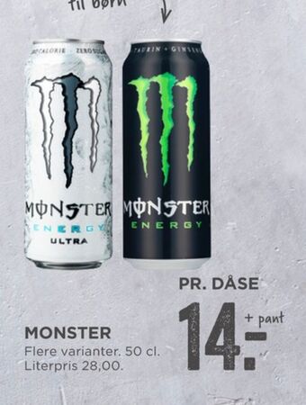 MENY Monster energidrik tilbud