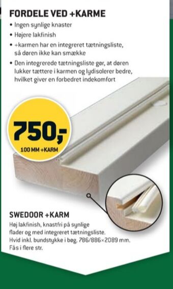 XL-BYG Swedoor karmsæt tilbud