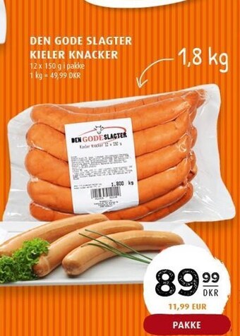 Scandinavian Park Den gode slagter kieler knacker tilbud