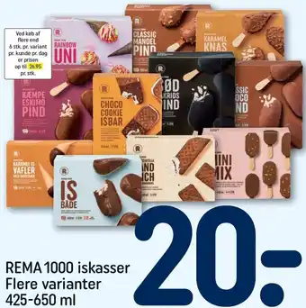 REMA 1000 Rema 1000 Iskasser Flere Varianter 425-650ml tilbud