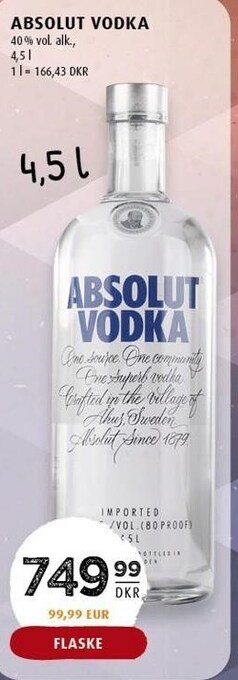 Scandinavian Park Absolut vodka tilbud