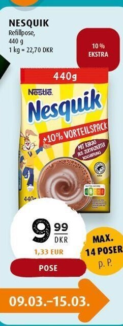Scandinavian Park Nesquik tilbud