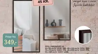 Daells Bolighus Spejle i røgfarvet eg tilbud