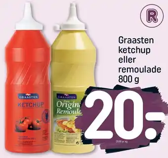 REMA 1000 Graasten ketchup el. remoulade 800 g tilbud