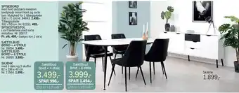 Daells Bolighus Spisebord, spisestuestol, sættilbue el. skænk tilbud