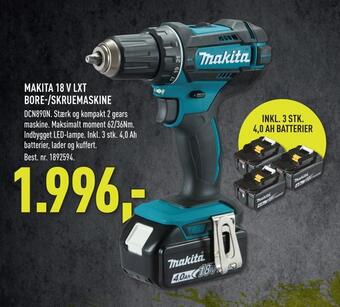 Johannes Fog Makita 18 v lxt bore-/skruemaskine tilbud