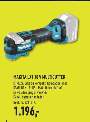 Johannes Fog Makita lxt 18 v multicutter tilbud