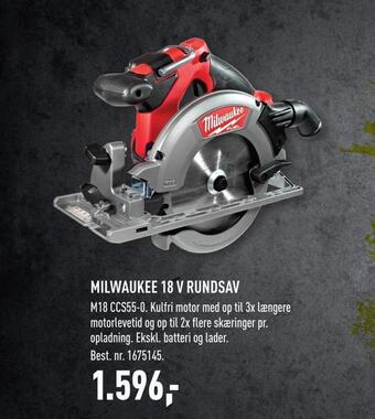 Johannes Fog Milwaukee 18 v rundsav tilbud
