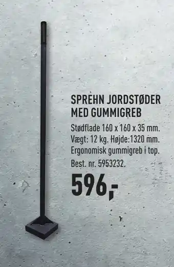 Johannes Fog Sprehn jordstøder med gummigreb tilbud