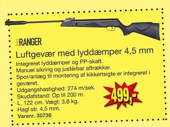 Harald Nyborg Luftgevær med lyddæmper 4,5 mm tilbud