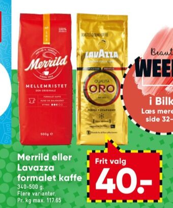 Bilka Mellemristet kaffe formalet tilbud