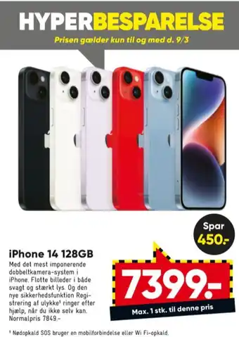 Bilka Apple iphone 14 mobiltelefon tilbud