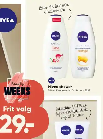 Bilka Nivea bodyshampoo tilbud