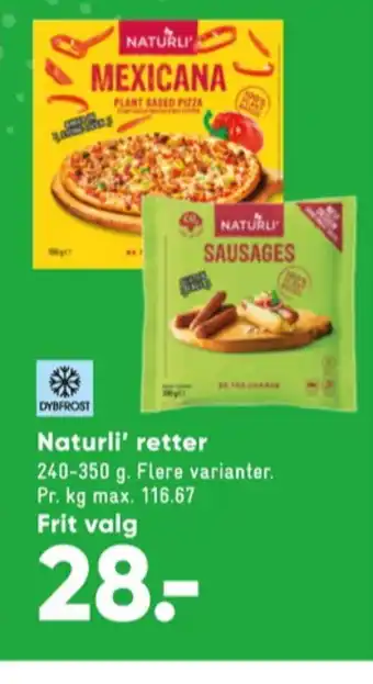Bilka Naturli' pizza tilbud