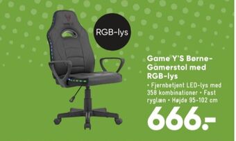 Bilka Game y's gamerstol tilbud