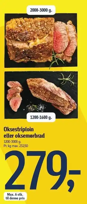 Føtex Oksestriploin eller oksemørbrad tilbud