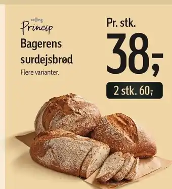Føtex Princip bagerens surdejsbrød tilbud