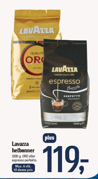 Føtex Lavazza helbønner tilbud