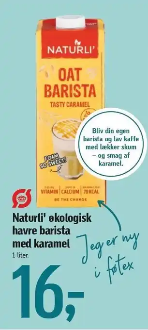 Føtex Naturli' økologisk havre barista med karamel tilbud