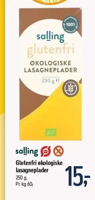 Føtex Salling glutenfri økologiske lasagneplader tilbud