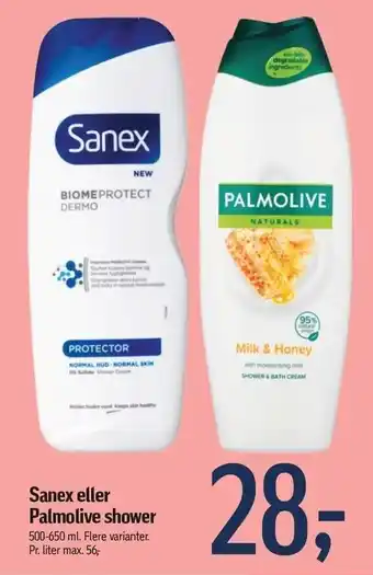 Sanex eller palmolive shower