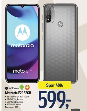 Føtex Motorola e20 32gb tilbud