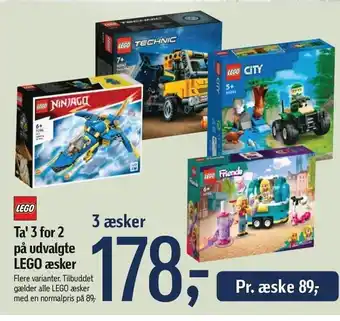 Føtex Ta' 3 for 2 på udvalgte lego æsker tilbud