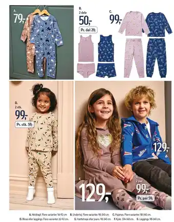 Føtex Heldragt, undertøj, pyjamas, bluse eller leggings, hættetrøje eller jeans, kjole, leggings tilbud