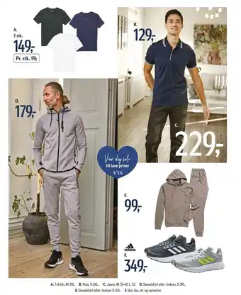 Føtex T-shirts, polo, jeans, sweatshirt eller -bukser, sko tilbud